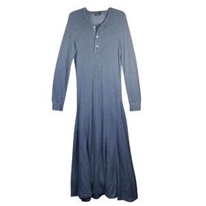 Ralph Lauren Henley Maxi Dress Long Sleeve Casual with Elbow Patches - Womens XL